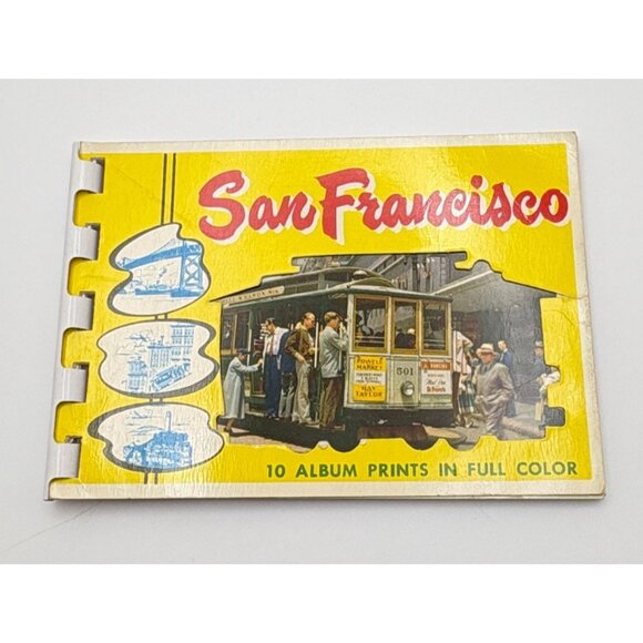 Vintage San Francisco Mini Photo Booklet Travel Mirro-Krome 1950s - Picture 7 of 7